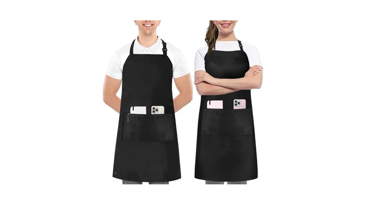 Utopia Kitchen 2 Pack Bib Apron, Adjustable With 2 Pockets,