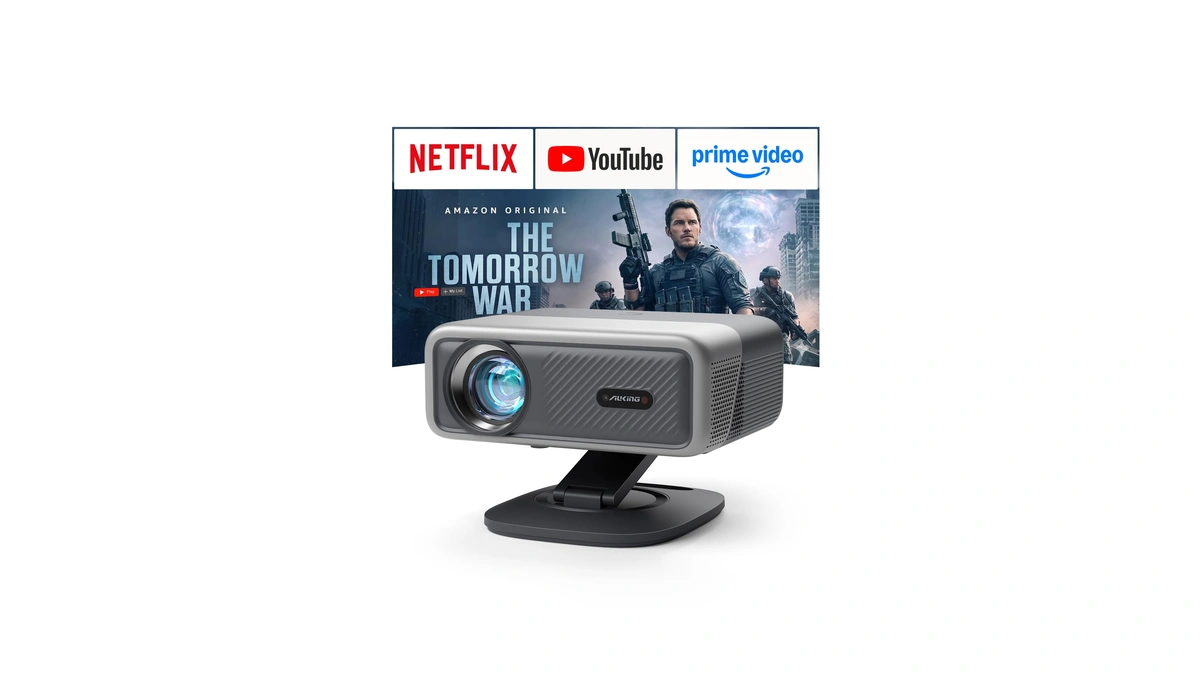 [officially-licensed App & 4600ansi] 4k Projector With Wifi And Bluetooth,3d