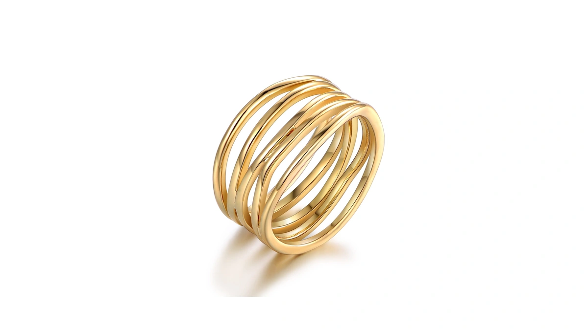 Barzel 18k Gold Plated Statement Ring For Women - (gold,