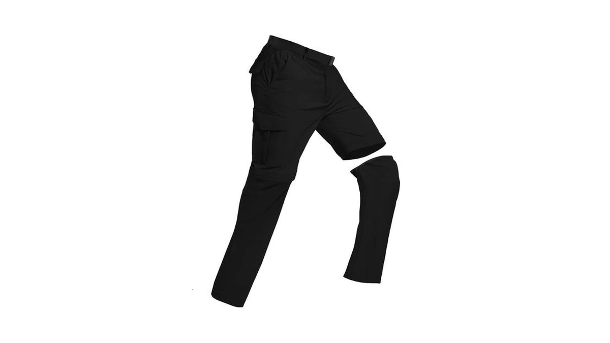 Men's Hiking Pants Detachable Zip Off Lightweight Waterproof Quick Dry