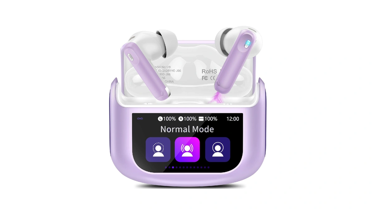 Thunelec Wireless Earbuds, Bluetooth 5.4 Headphones With Multifunctional Touch Screen,