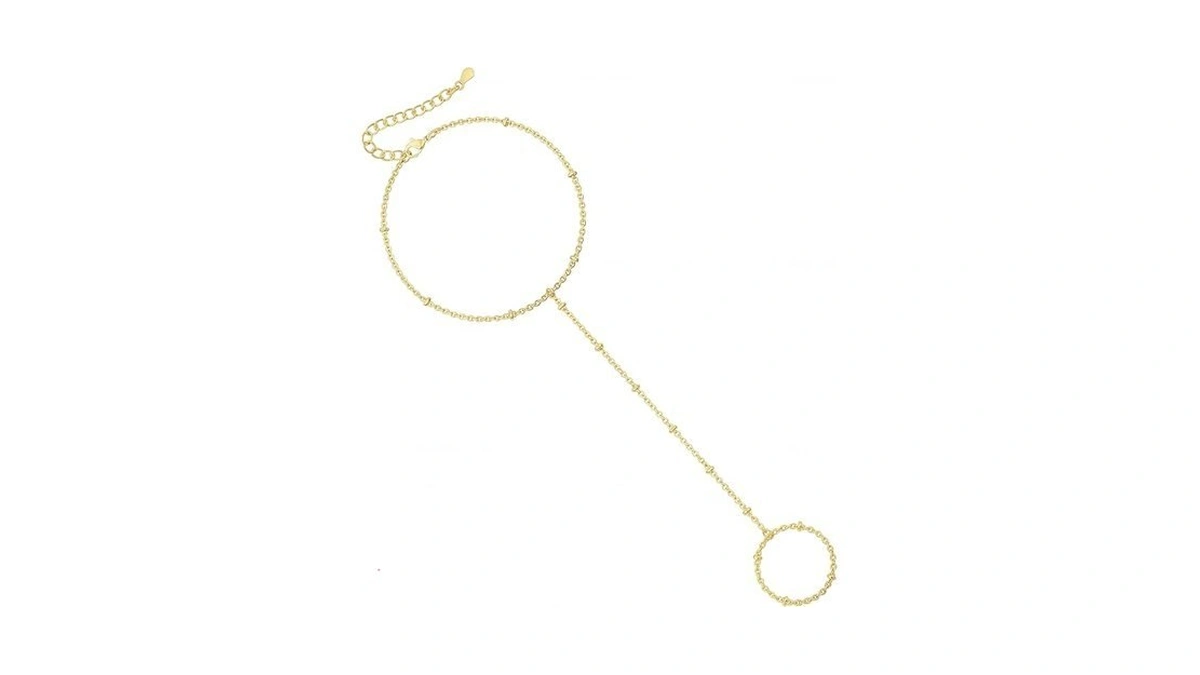 Dainty Gold Hand Chain Bracelet For Women - Trendy 14k