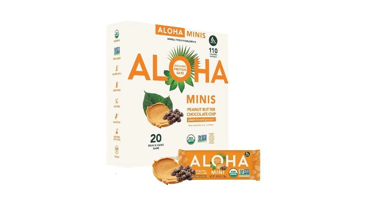 Aloha Organic Plant Based Protein Bar Minis |peanut Butter Chocolate