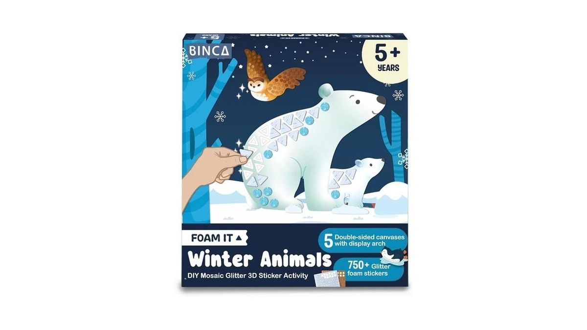 Binca Foam Sticker Mosaic Art Activity, 750+ 3d Glitter Foam