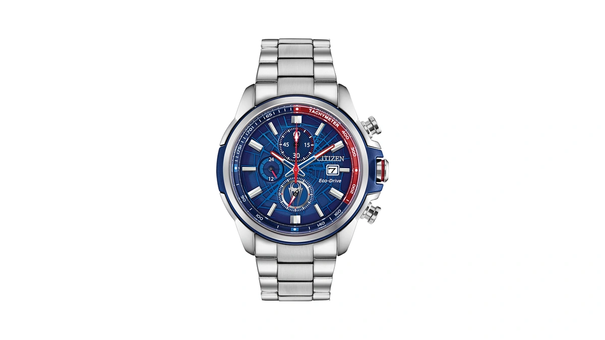 Citizen Men's Eco-drive Marvel Spider Man Watch In Stainless Steel,