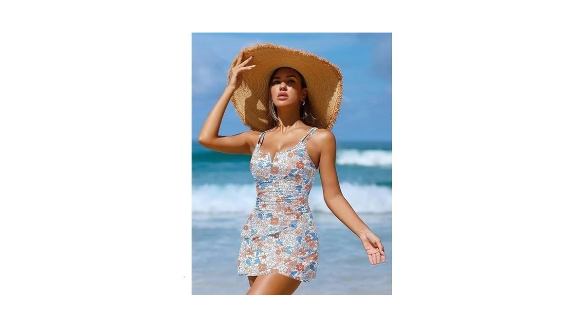 Zaful One Piece Swimsuit Women Tummy Control Bathing Suit V-wire
