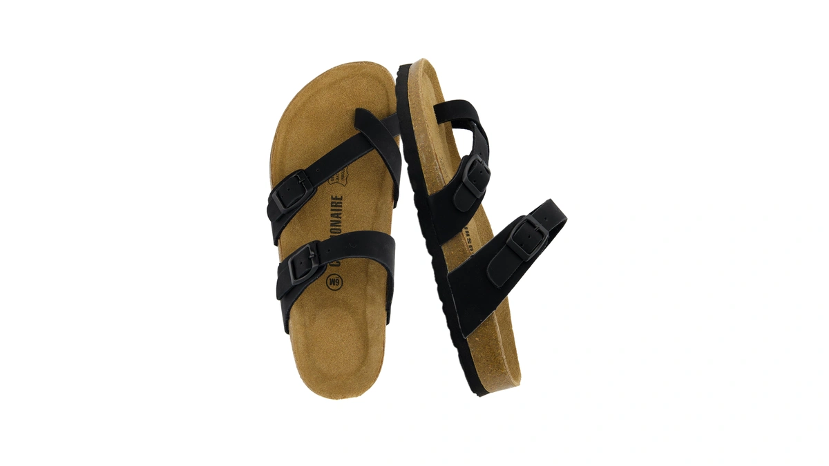 Cushionaire Luna Sandals For Women, Cork Footbed Womens Sandals For