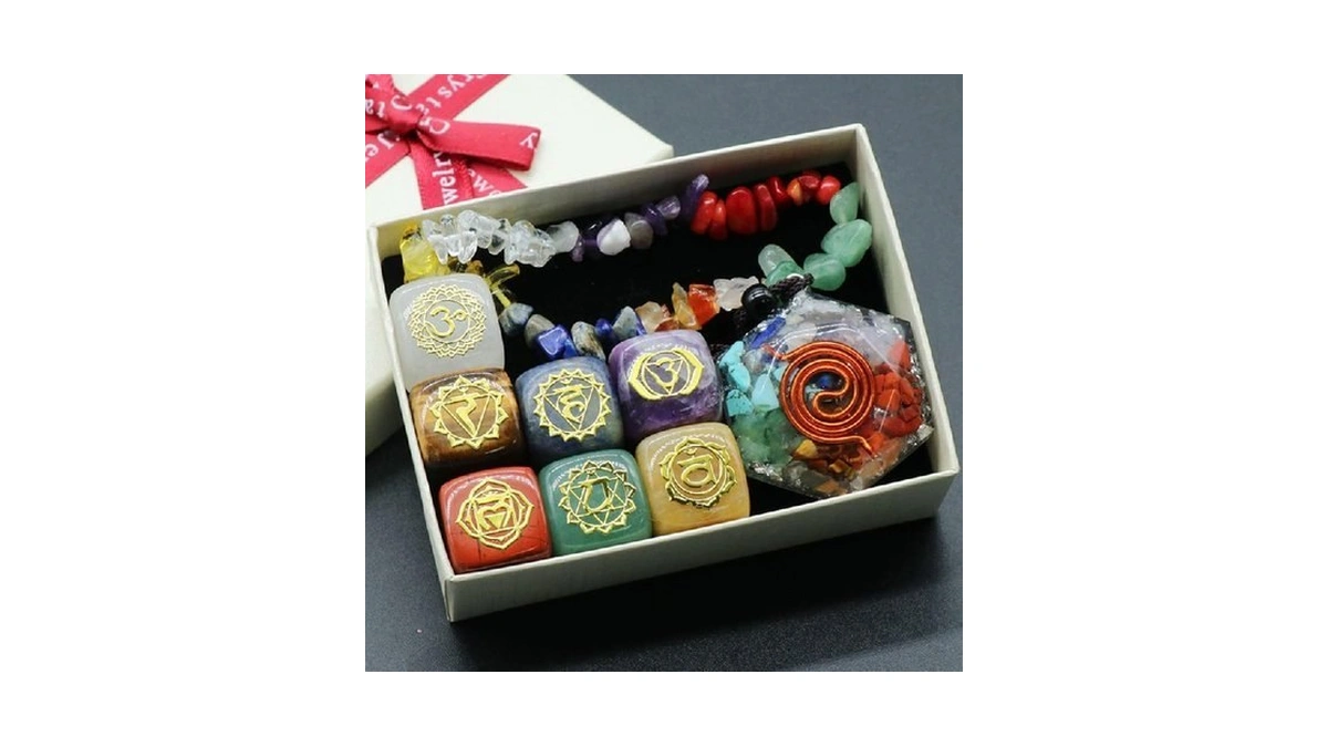 Chakra Crystal Healing Set, 7 Chakra Healing Stones, Spiritual Gift