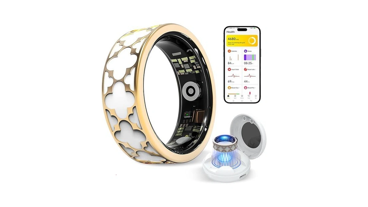 Sqrutri Smart Health Ring For Women & Men,fitness Tracker Ring,with