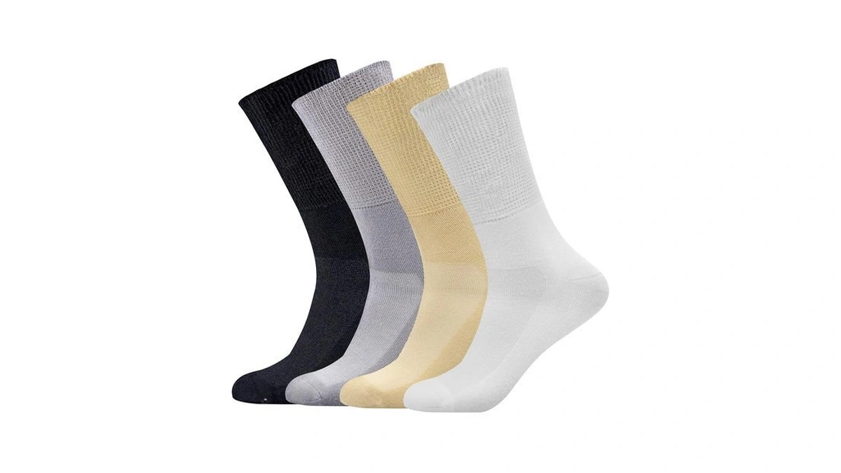 Busy Socks Crew Thin Soft Non Binding Top Diabetic Socks,multicolor,m
