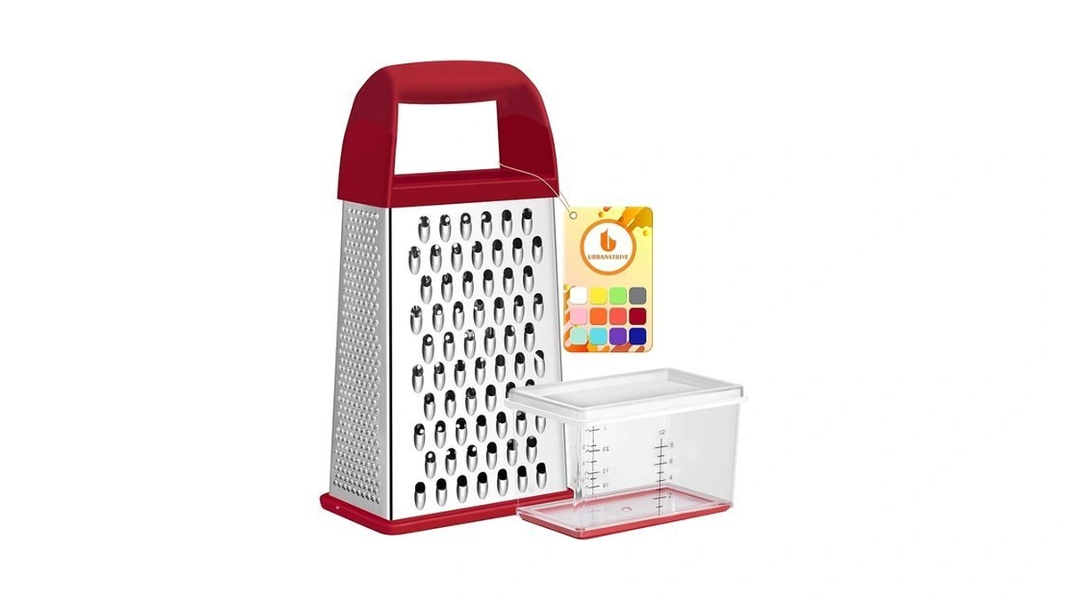 Urbanstrive Cheese Grater With Container, Professional Cheese Grater With Handle,