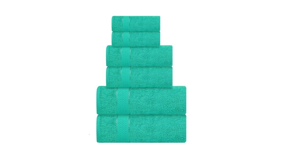 Craftberry- 6 Piece Cotton Bath Towel Set- 2 Bath -