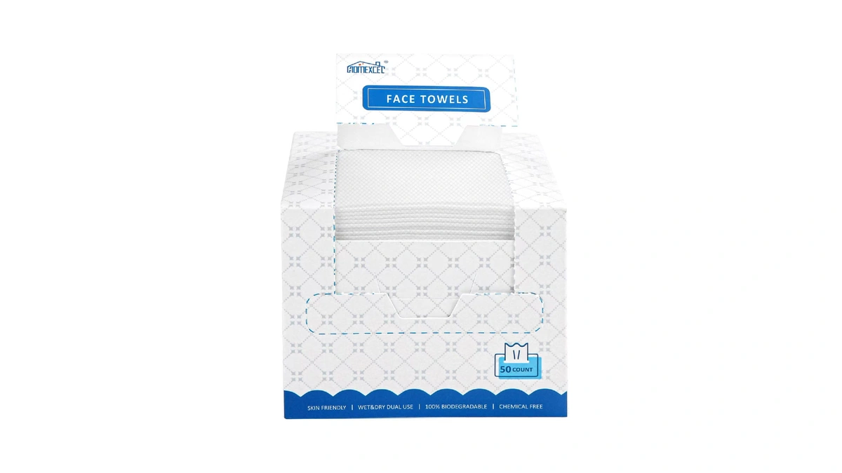 Homexcel Face Towels, Disposable Face Towelette, Biodegradable Makeup Remover Dry