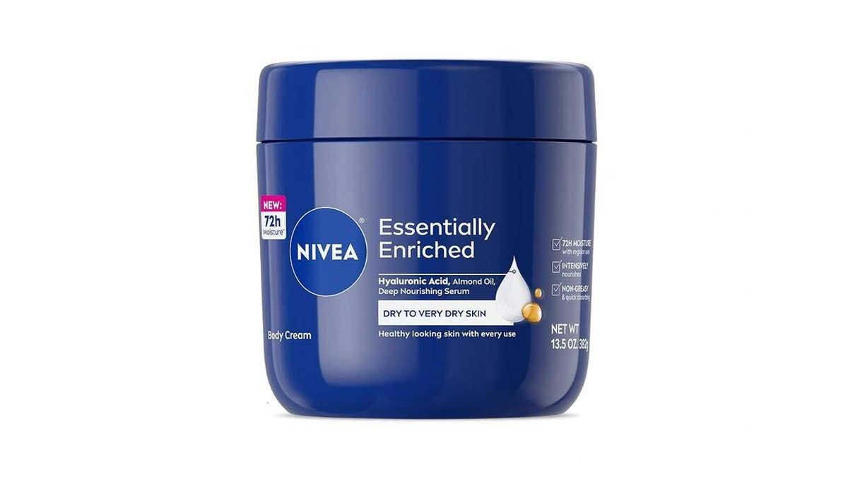 Nivea Essentially Enriched Body Cream With Hyaluronic Acid, 13.5 Oz