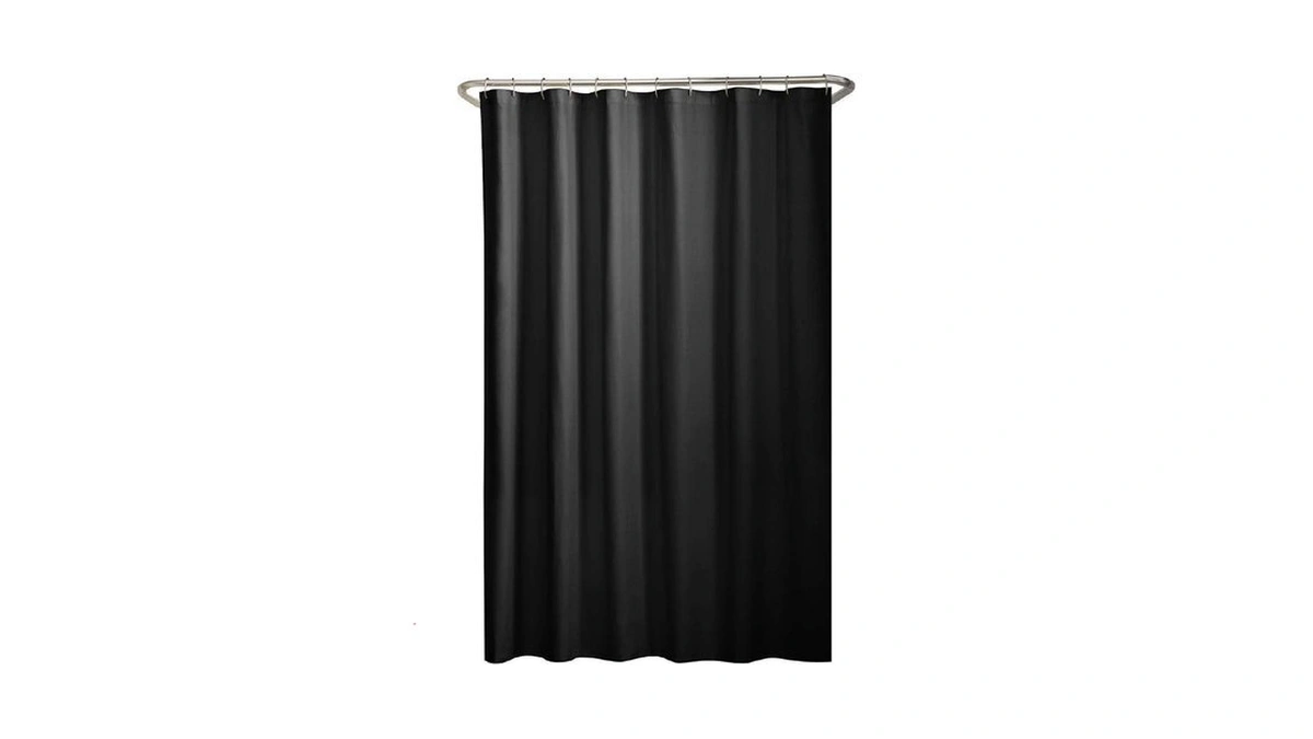 Zenna Home Fabric Shower Curtain Liner, Water Repellent Soft Microfiber
