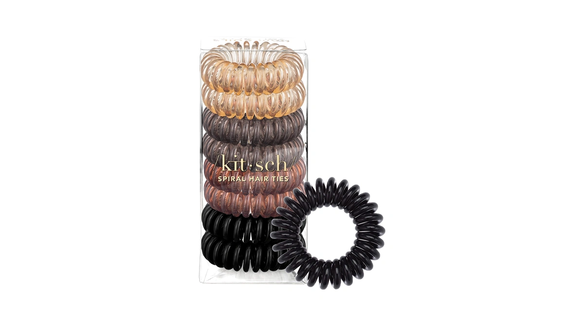 Kitsch Spiral Hair Ties For Women – Coiled Plastic Hair