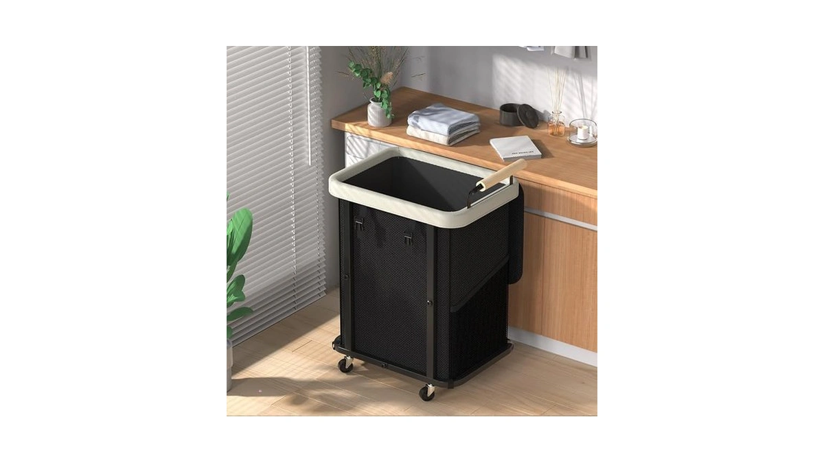 40 Gal (150l) Laundry Hamper With Lid,leather Patchwork Laundry Baskets