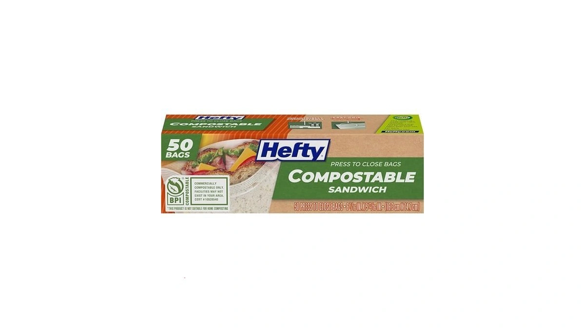 Hefty® Compostable Press-to-close​ Sandwich 50 Count