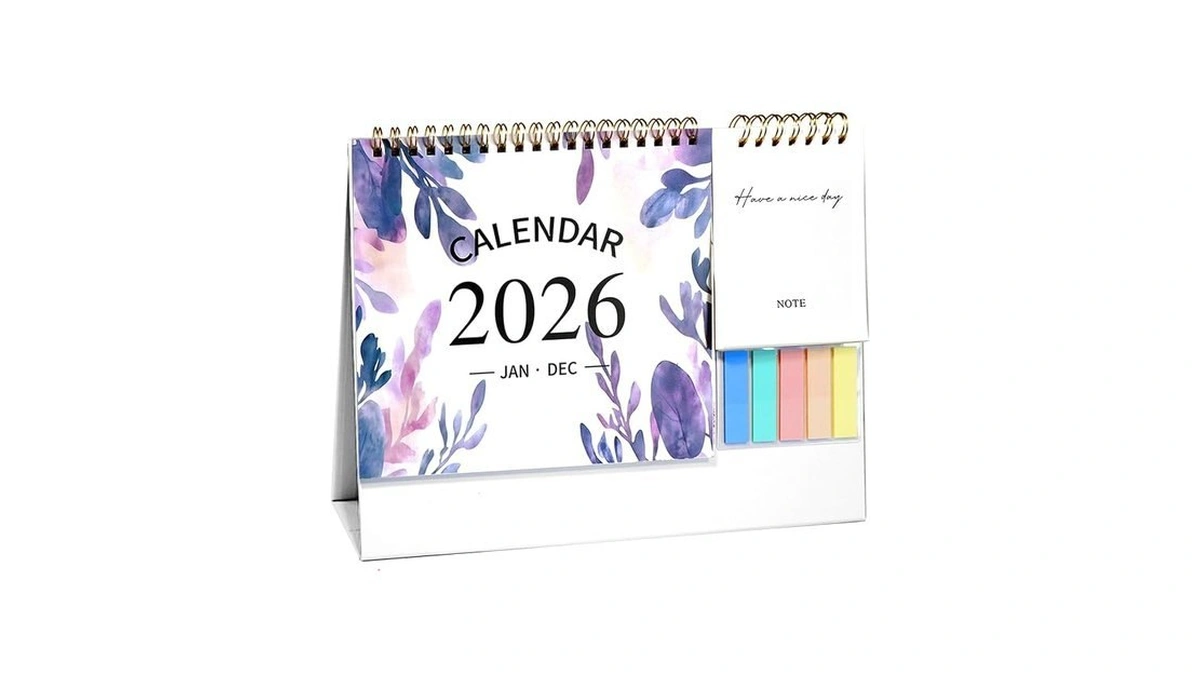 Small Desk Calendar 2026, Standing Desktop Calendar 12 Months(jan. 2026