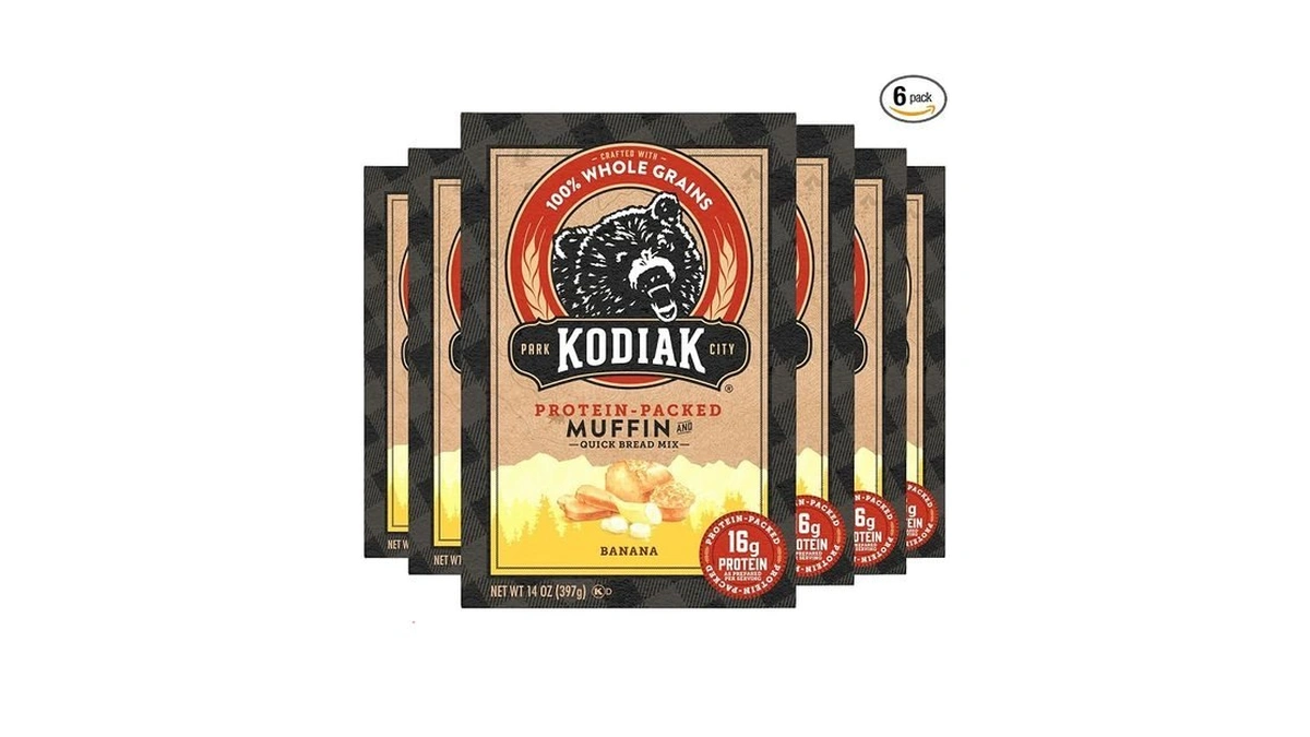 Kodiak Cakes Muffin Baking Mix, Banana, High Protein, 100% Whole