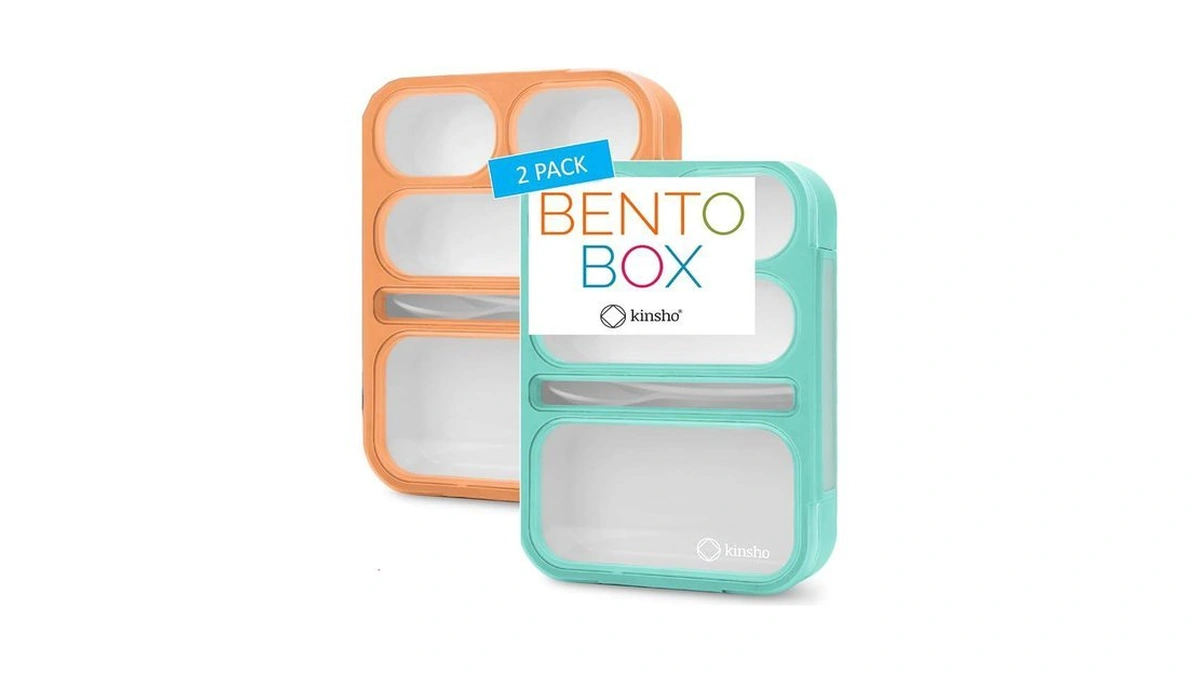 Kinsho Bento Box For Adults And Kids, Leakproof Lunch-boxes With