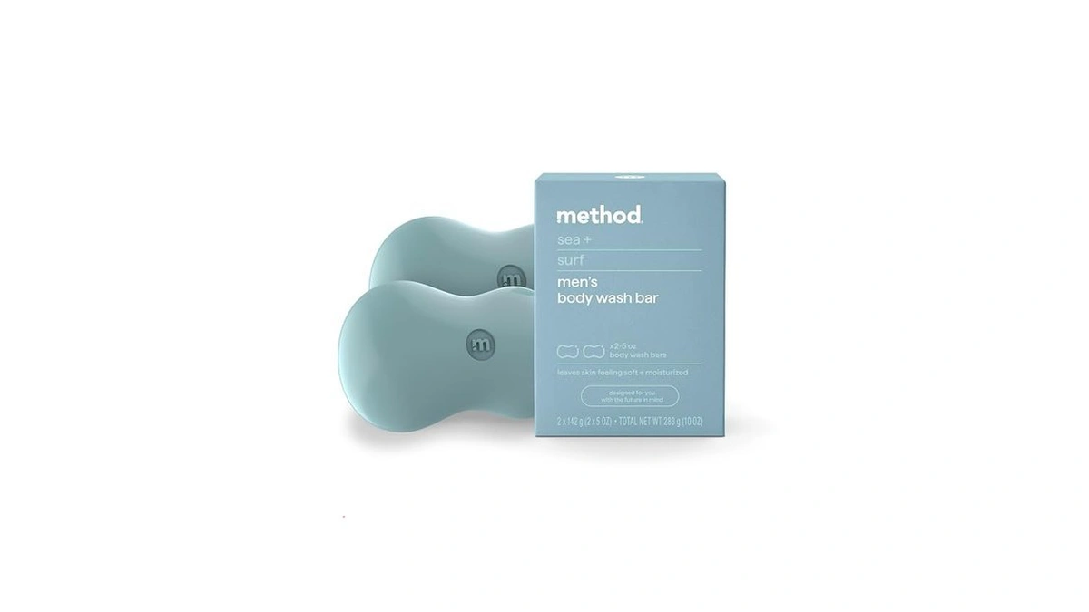 Method Bar Soap, Sea + Surf, Plastic Free, 2 Bars,