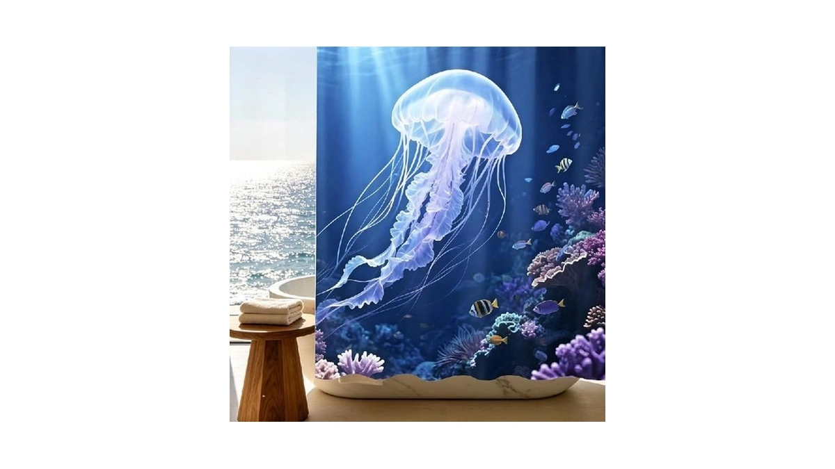 Amazon code: Senrou Ocean Shower Curtain 71wx79h Inch