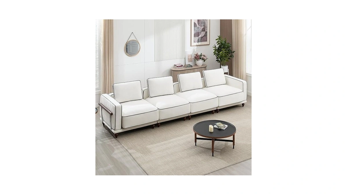 Hatppto 146" Modular Sectioanl Sofa, Oversized 4-seater Cloud Couches For