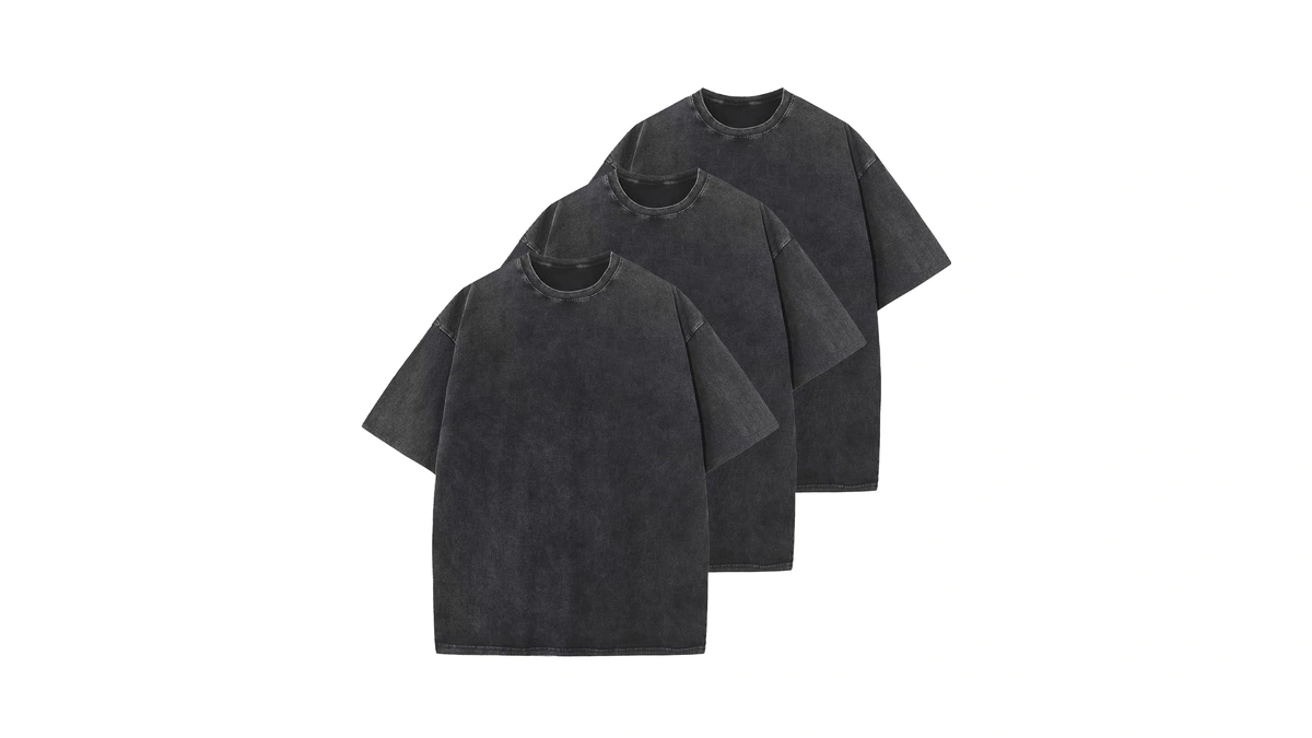 3 Pcs Oversized Heavy Cotton Summer T-shirts Vintage Unisex Short