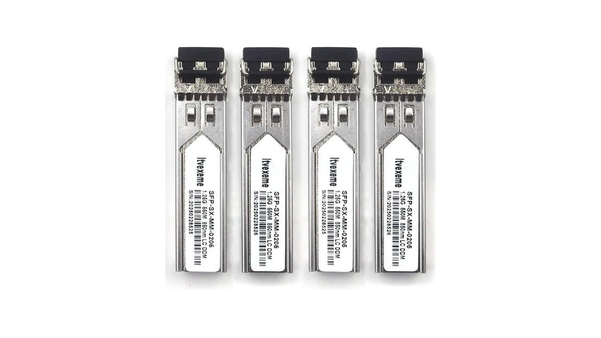 4 Pack 1.25g Multimode Sfp Lc Module, 1000base-sx Gigabit Fiber