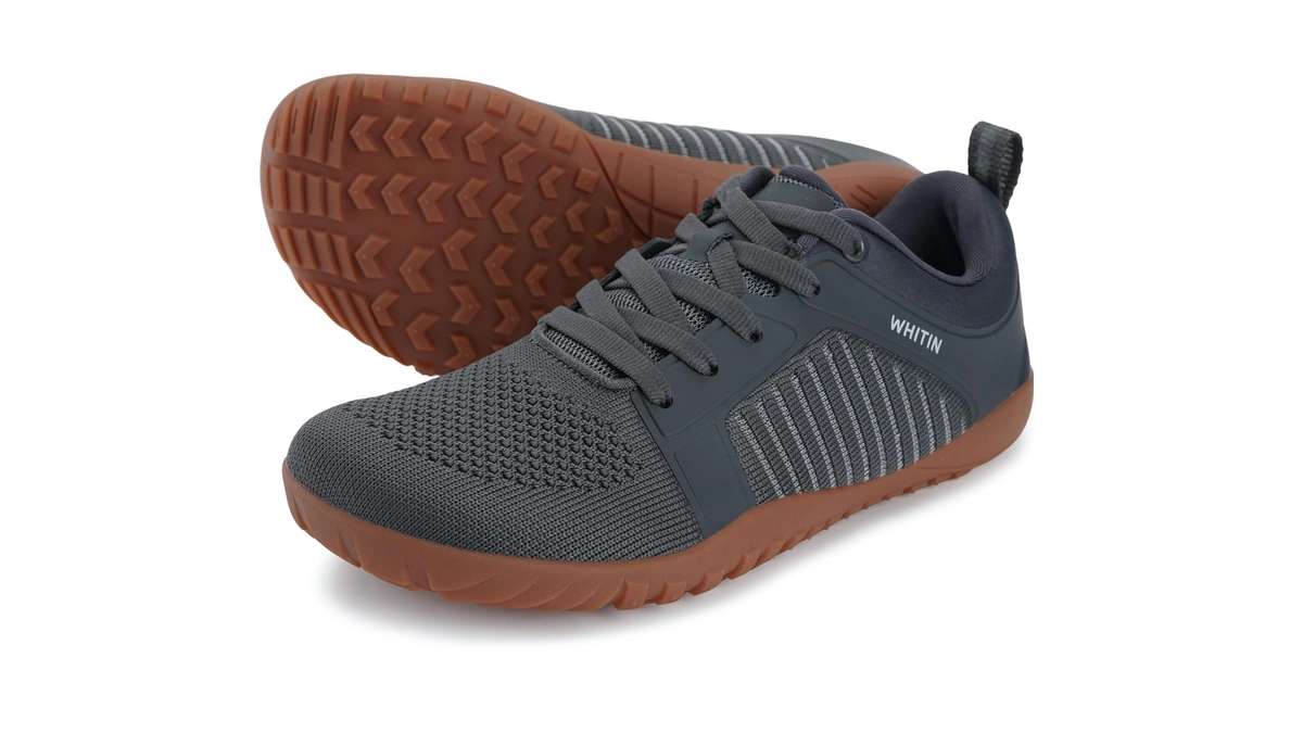 Whitin Wide Barefoot Women Minimalist Shoes Zero Drop Running Grey