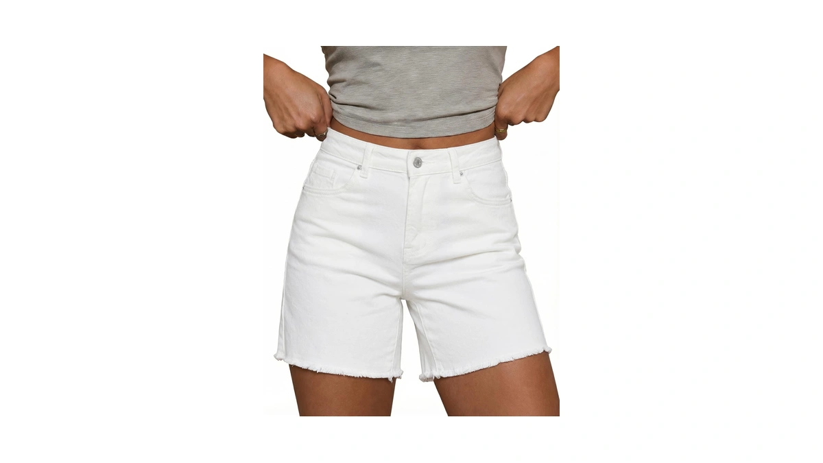 Lookbookstore Mom Shorts For Women 2026 Cream White Shorts For