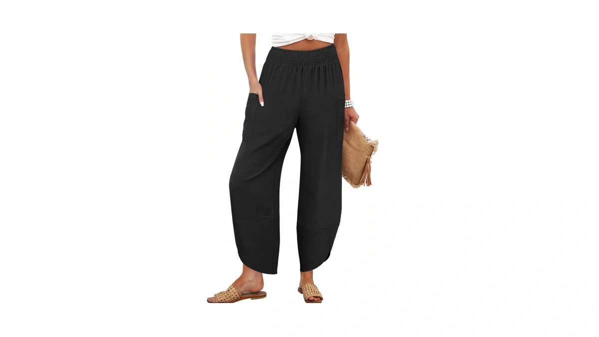 Anrabess Womens Wide Leg Palazzo Capri Pants 2026 Summer Casual