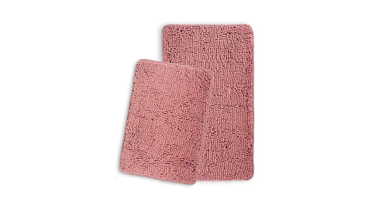 Yeaban Bathroom Rugs Sets 2 Piece,thick Chenille Bath Mats,absorbent And
