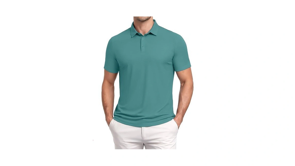 Pegeno Mens Golf Shirts Short Sleeve Moisture Wicking Dry Fit
