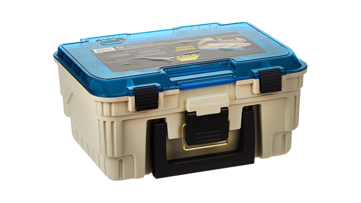 Plano 1349-00 Two Level Magnum 3449 Tackle Box, Sandstone/blue, One