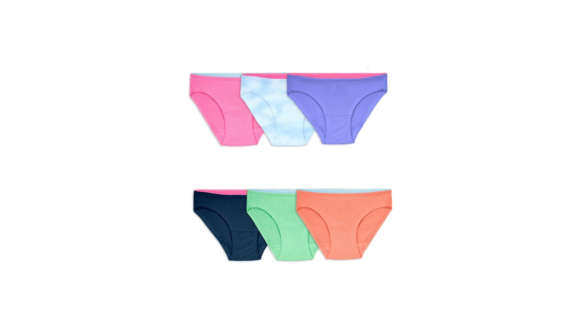 Fruit Of The Loom Girls' Breathable Underwear, Bikini - 6