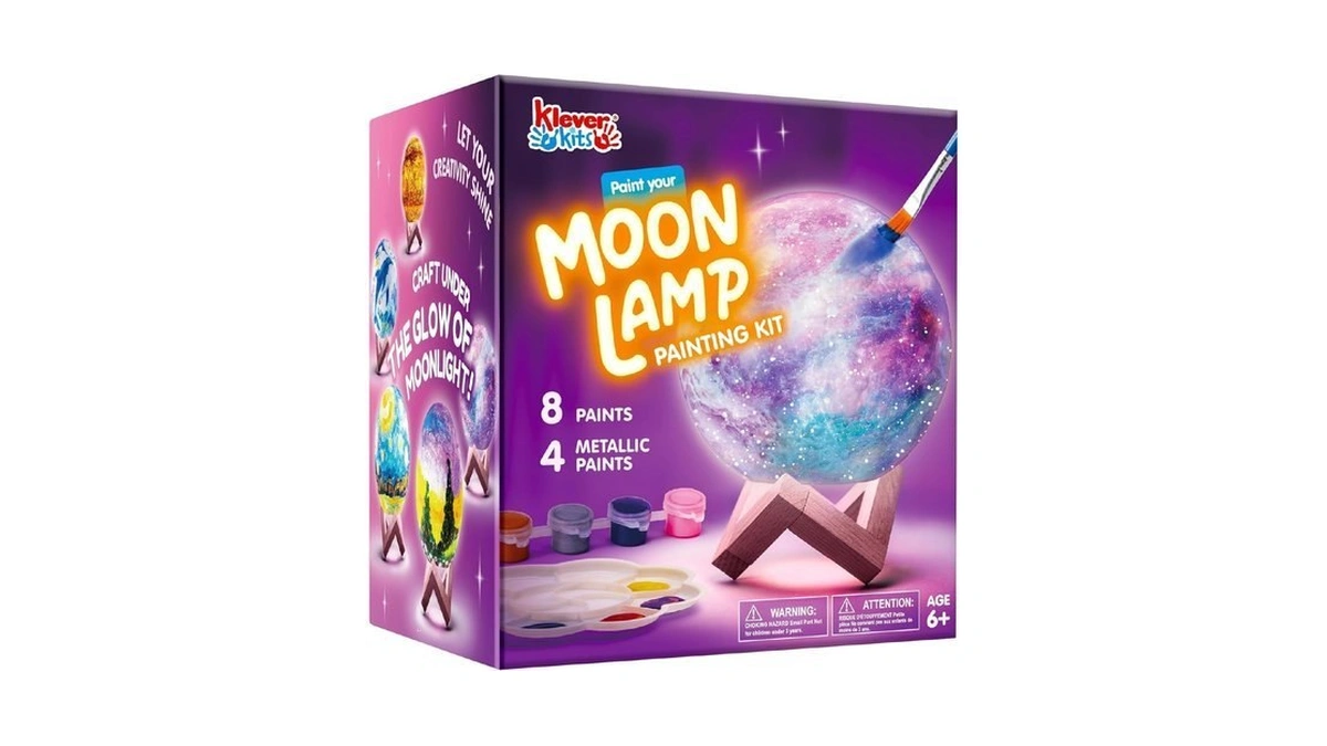 Klever Kits Diy 3d Moon Night Light, Paint Your Own