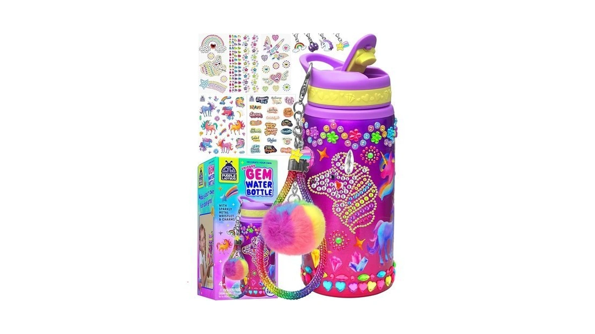 Purple Ladybug Decorate Your Own Water Bottle Kit For Girls