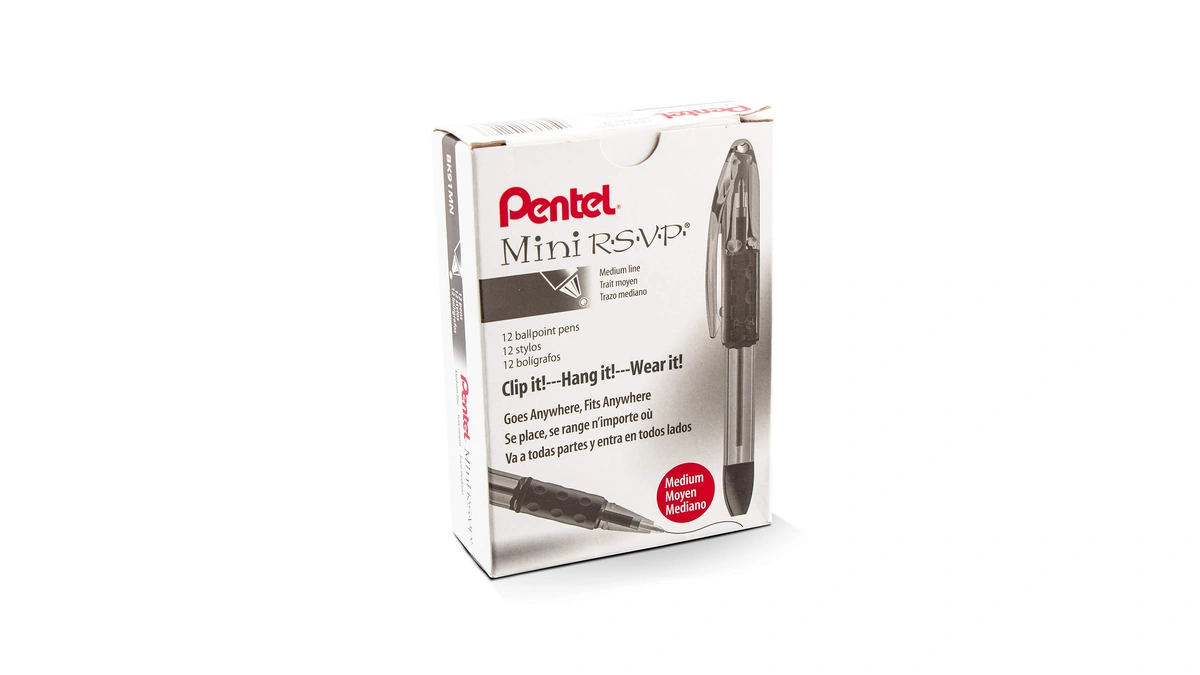 Pentel Rsvp Mini Ballpoint Pen, (1.0mm) Medium Line, Violet Ink,