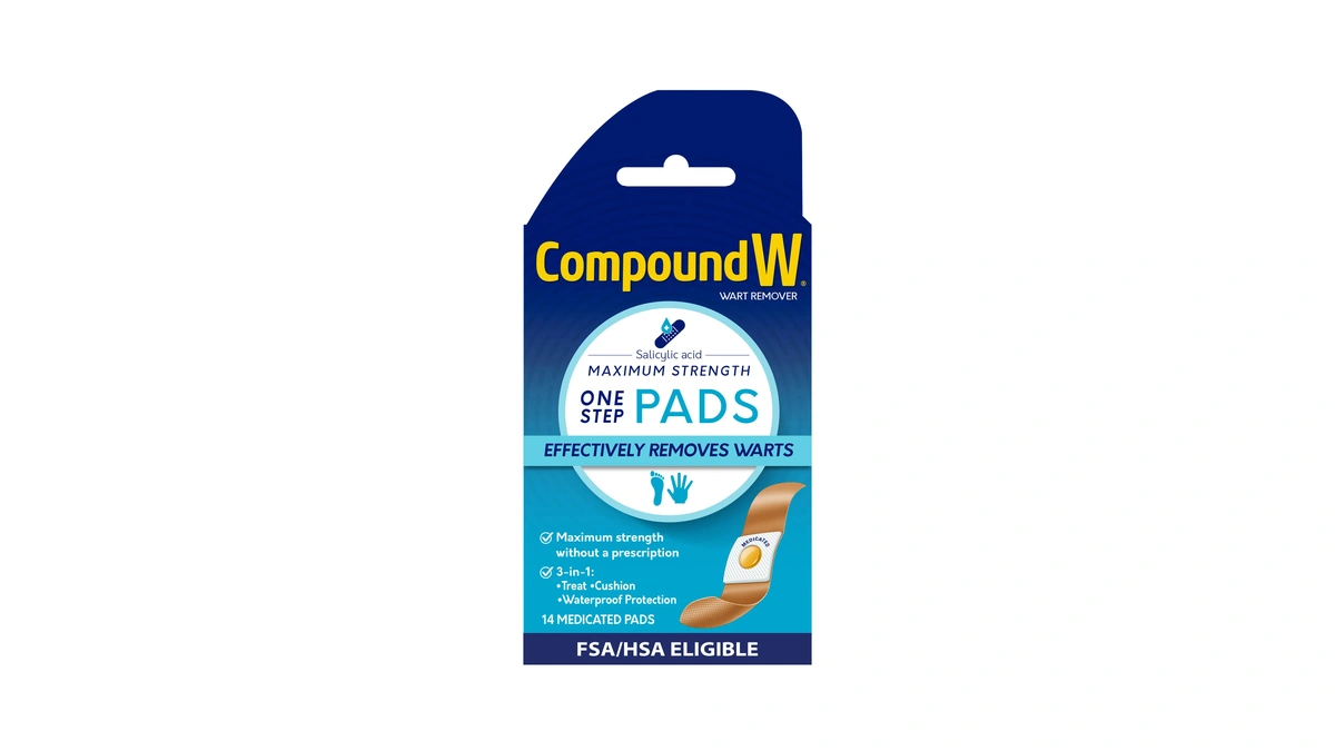 Compound W Wart Remover Maximum Strength One Step Pads With