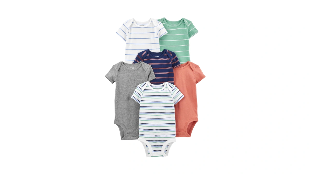 Simple Joys By Carter's Baby Boys Short-sleeve Bodysuit Shirt, Coastal