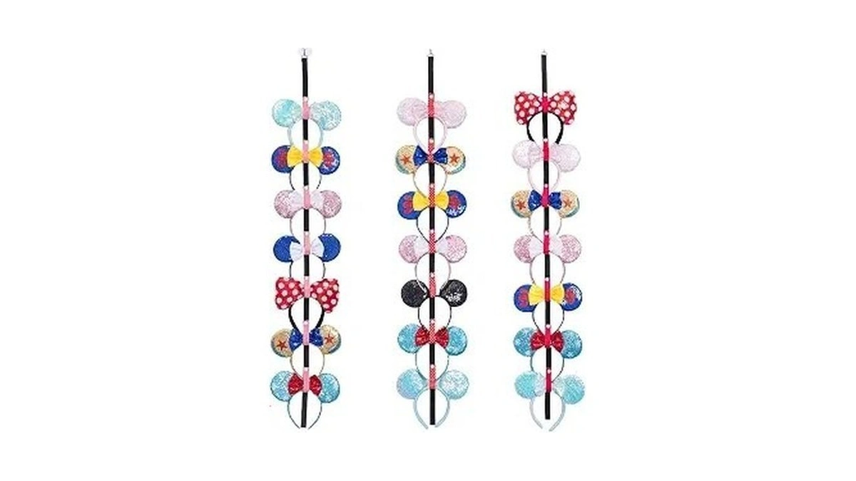 Gocasmus 3 Pcs Mouse Ears Headband Holder Hanging Headband Organizer