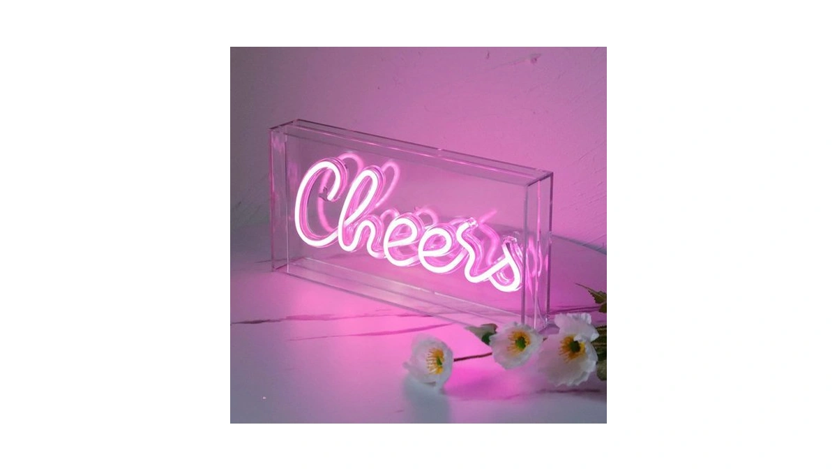 Cheers Sign Neon Signs Usb Led Sign Desk Lightbox Cheers
