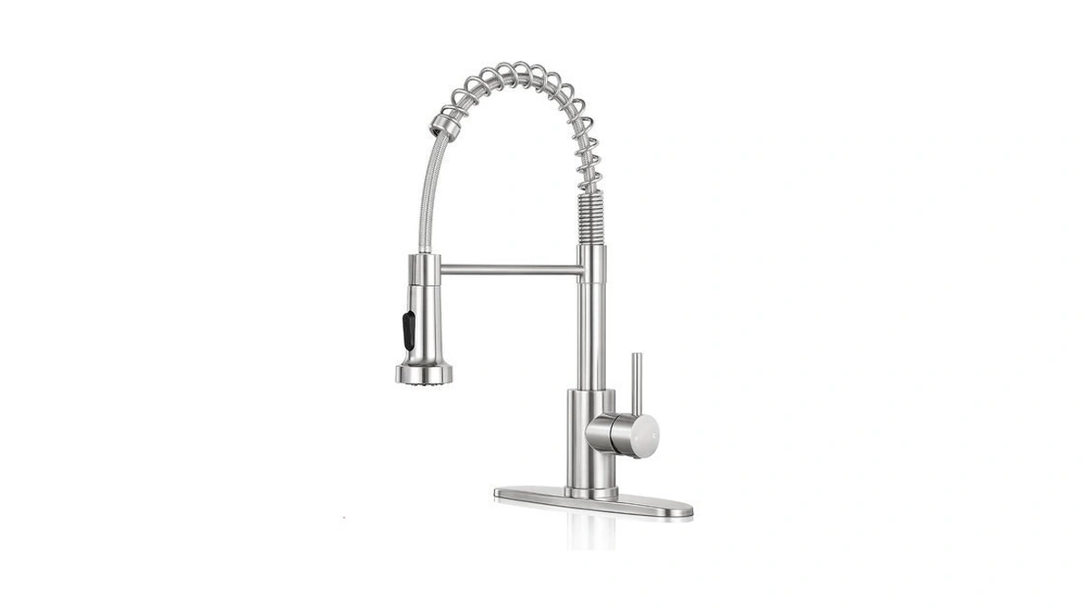 Khqf Kitchen Faucet With Pull Down Sprayer, Brushed Nickel