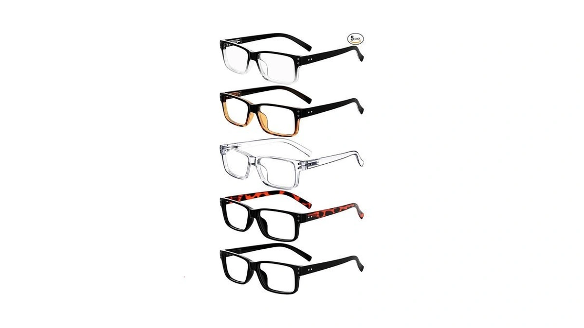 Eyekepper Eye Glass Frames For Man, 5 Color Multi Pack