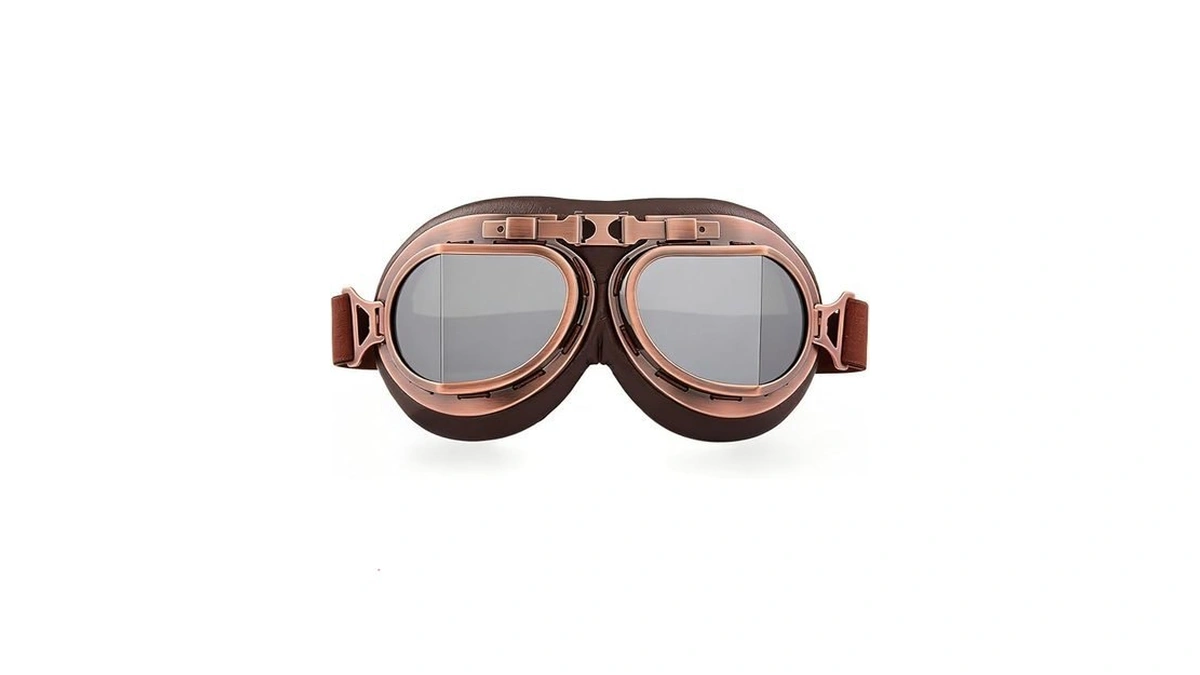 Rainnevicate Motorcycle Googles,sunglasses Vintage Pilot Style Motorcycle Riding Goggles Steampunk