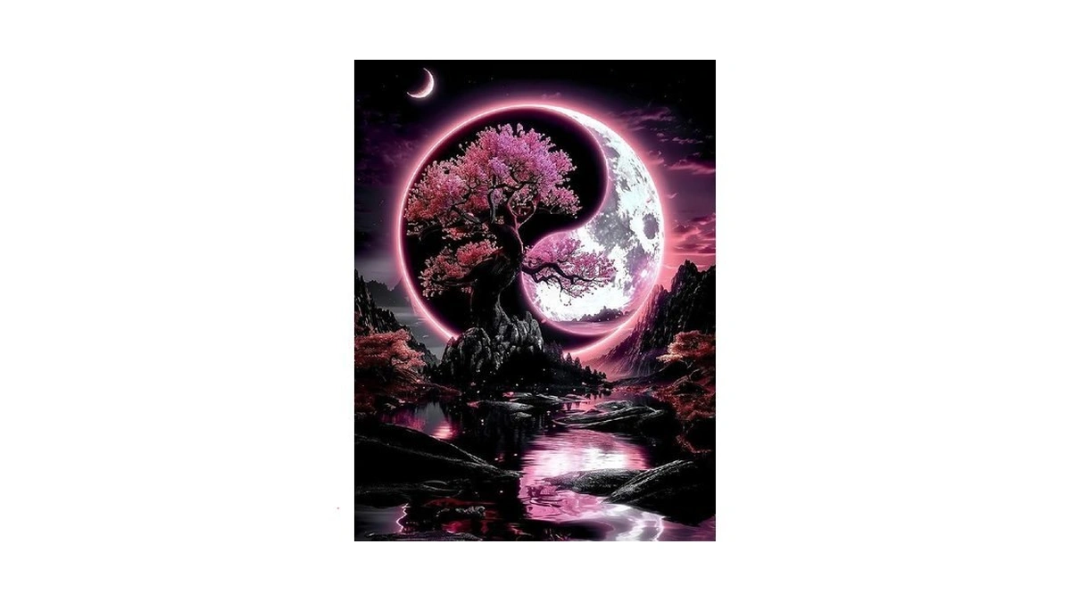 Ijbnhd Moon Diamond Art Kits For Adults Tree Of Life