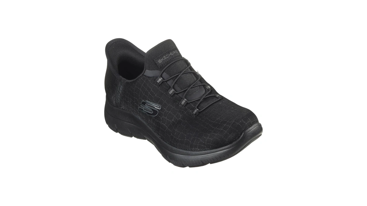 Skechers Women's Hands Free Slip-ins Summits Classy Night Sneaker, Black,