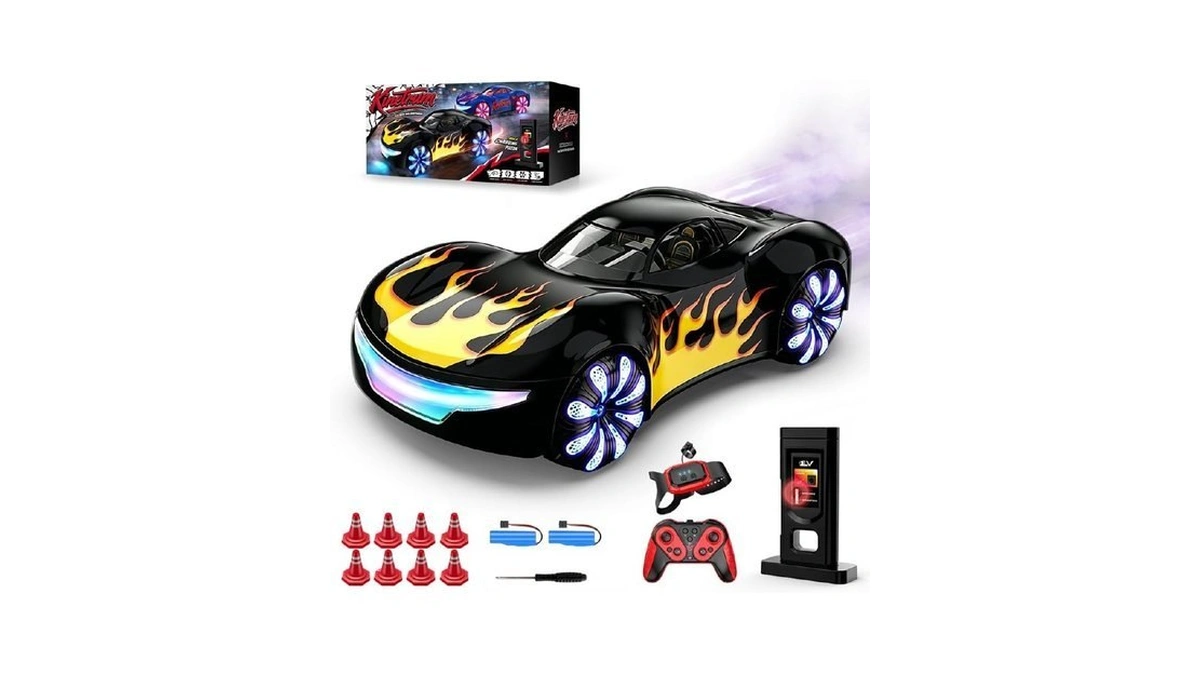 2.4ghz Remote Control Car, 360° Spins, Side-to-side Movement, Dual Spray,